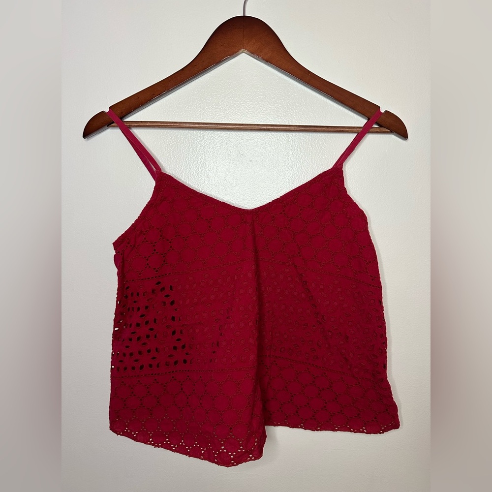 Red Hollister Lace Tank
